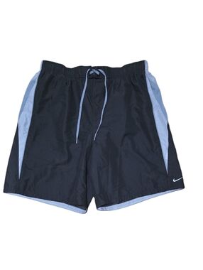 Nike Swim Trunks Shorts with Light Blue Side Panels Men's XL